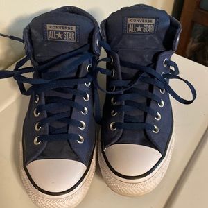 Converse Allstar high tops navy blue
